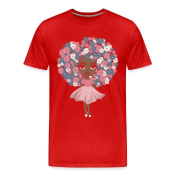 Afro-Américains Afrique - T-shirt bio Premium Homme - rouge - Devant - Damien (186cm)