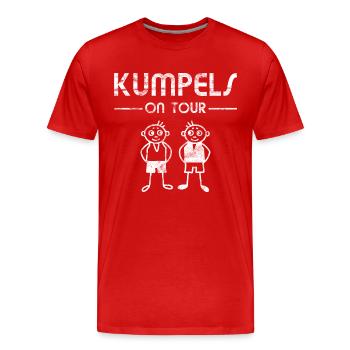 Männer Freunde Kumpels on Tour - Männer Premium Bio T-Shirt - Rot - Vorne - Damien (186cm)