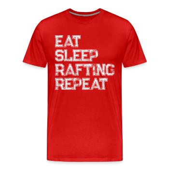 Manger Dormir Rafting Répéter La navigation de plaisance - T-shirt bio Premium Homme - rouge - Devant - Damien (186cm)