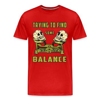 Skull Libra - Men's Premium Organic T-Shirt - red - Front - Damien (186cm)