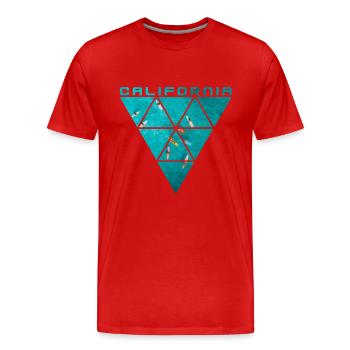 California Surfing - Men's Premium Organic T-Shirt - red - Front - Damien (186cm)