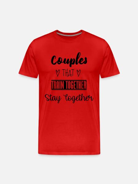 Couples that train together stay together - Men's Premium Organic T-Shirt - red