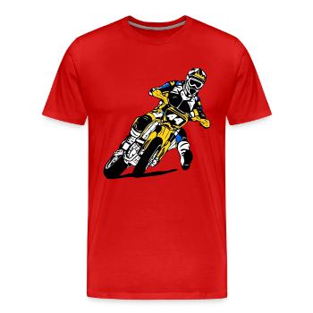 Supermoto - Männer Premium Bio T-Shirt - Rot - Vorne - Damien (186cm)