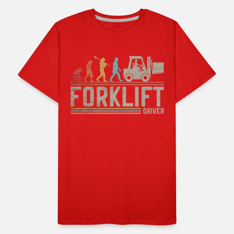 Conducteur de chariot élévateur Evolution Chariot élévateur T-shirt bio Premium Homme