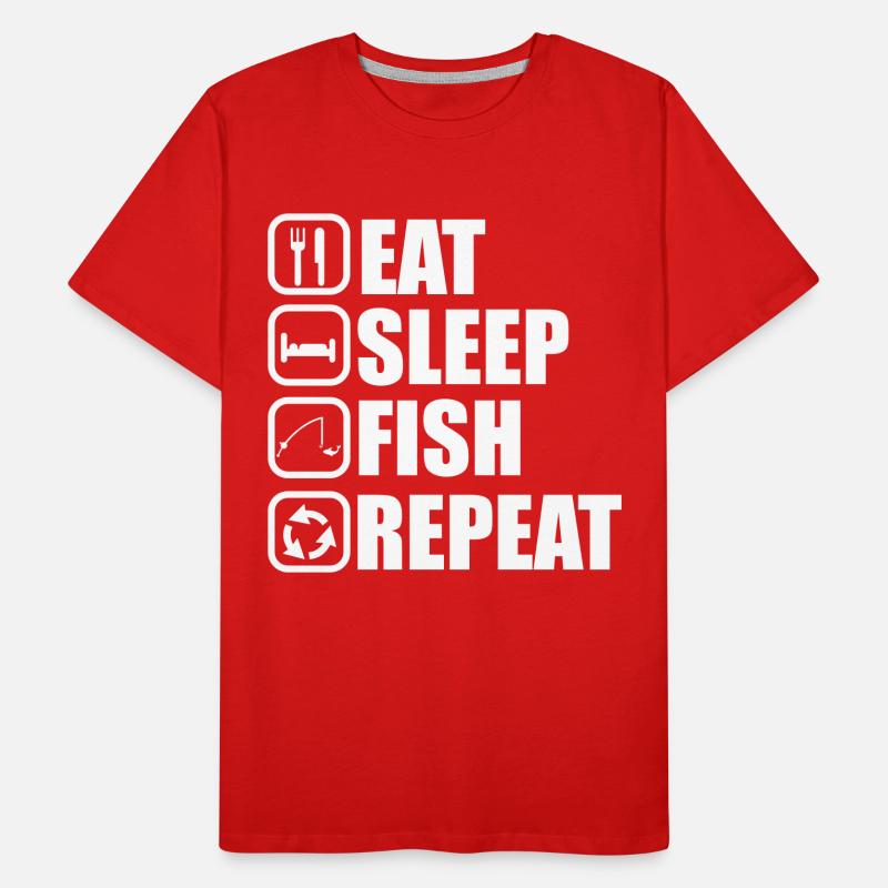EAT SLEEP FISH Men's Premium Organic T-Shirt