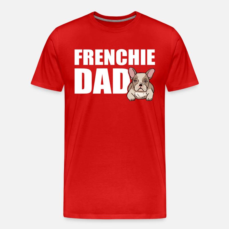Frenchie Dad - Männer Premium Bio T-Shirt - Rot