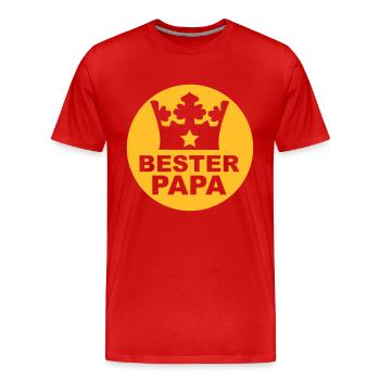 Bester Papa - Männer Premium Bio T-Shirt - Rot - Vorne - Damien (186cm)