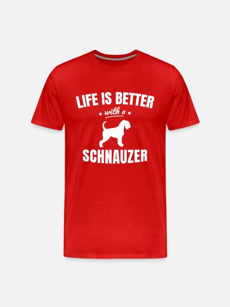 schnauzer - T-shirt bio Premium Homme - rouge