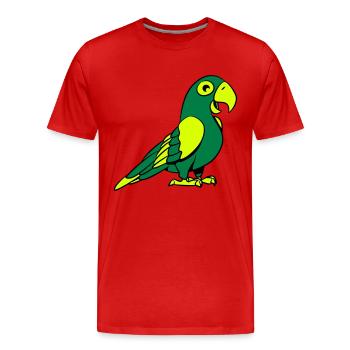 perroquet doux - T-shirt bio Premium Homme - rouge - Devant - Damien (186cm)