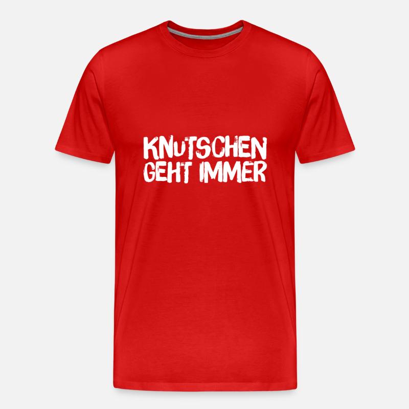 ich mag es zu knutschen - Männer Premium Bio T-Shirt - Rot
