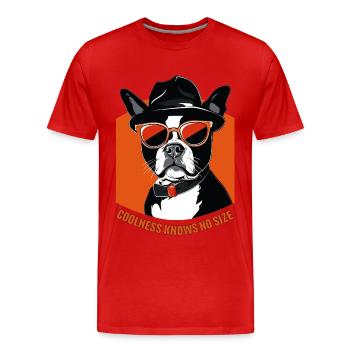 Cool sans taille - T-shirt bio Premium Homme - rouge - Devant - Damien (186cm)