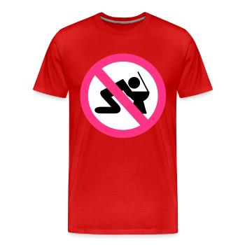 Alkohol - Männer Premium Bio T-Shirt - Rot - Vorne - Damien (186cm)