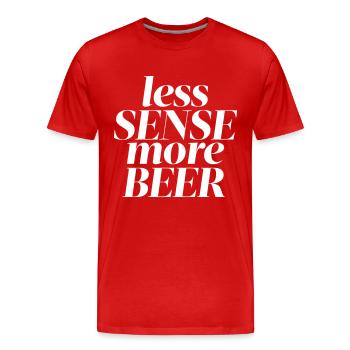 Bière - T-shirt bio Premium Homme - rouge - Devant - Damien (186cm)