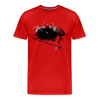 prenium platine - T-shirt bio Premium Homme - rouge - Devant - Damien (186cm)