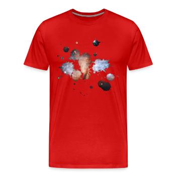 Cosmic Farbe - Männer Premium Bio T-Shirt - Rot - Vorne - Damien (186cm)