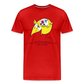 Etre heureux ! - T-shirt bio Premium Homme - rouge - Devant - Damien (186cm)