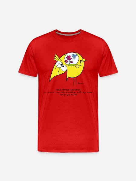 Etre heureux ! - T-shirt bio Premium Homme - rouge