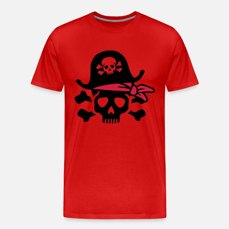 Pirat - Männer Premium Bio T-Shirt - Rot