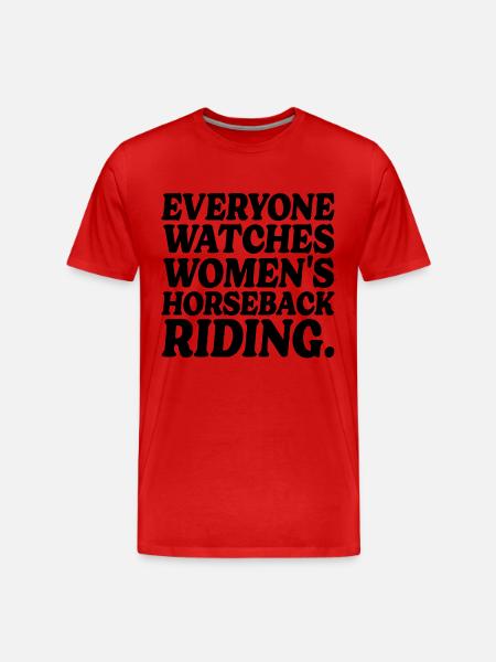 Humor Sport Kvinders ridning - Herre Premium T-shirt økologisk - rød