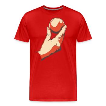 Boules de boule pour Bouler Boccia Jeu Botcha Boule - T-shirt bio Premium Homme - rouge - Devant - Damien (186cm)