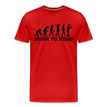 Lesen - Männer Premium Bio T-Shirt - Rot - Vorne - Damien (186cm)