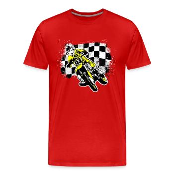 MotoCross - T-shirt bio Premium Homme - rouge - Devant - Damien (186cm)