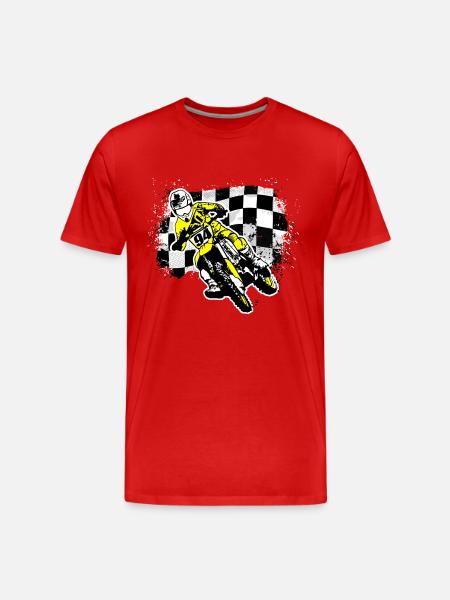 MotoCross - Men's Premium Organic T-Shirt - red