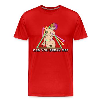 EROTIC GIRL SEXY SHIBARI BONDAGE GIRL BREAK ME - Männer Premium Bio T-Shirt - Rot - Vorne - Damien (186cm)