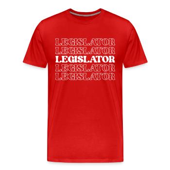 Kongressabgeordneter Abgeordneter Gesetzgeber Gesetzgeber - Männer Premium Bio T-Shirt - Rot - Vorne - Damien (186cm)
