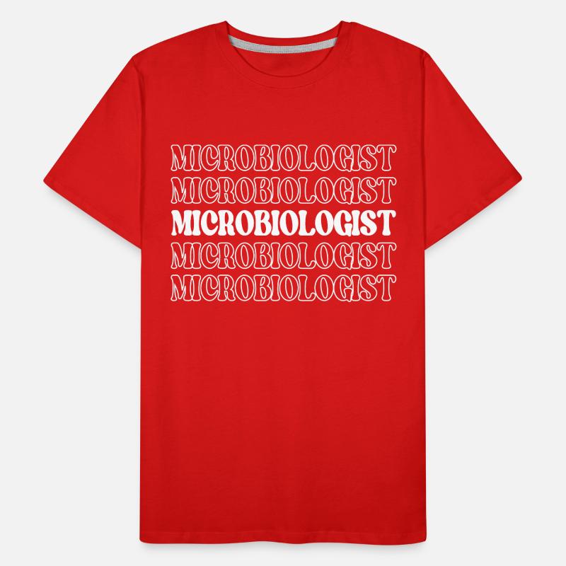 Microbiologist Microbe Expert Microscopic Life Men's Premium Organic T-Shirt