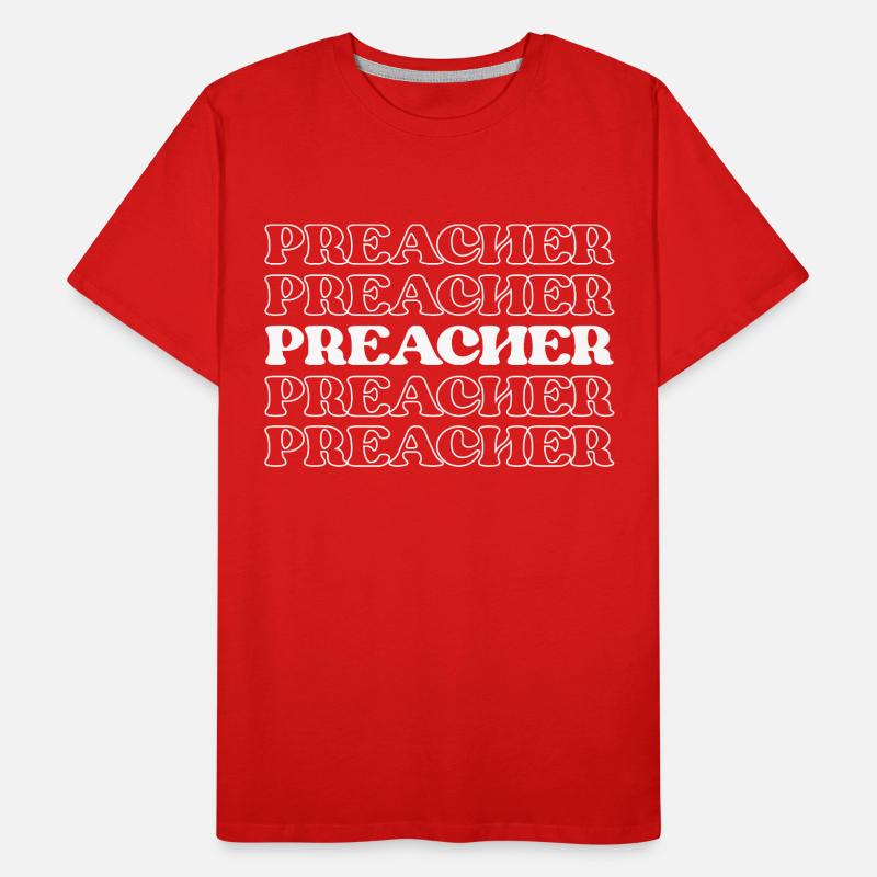 Prédicateur Ministre Pasteur Pasteur Prêtre T-shirt bio Premium Homme