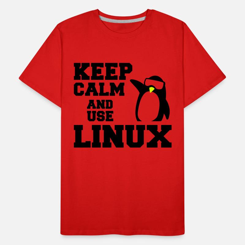 keep calm use linux Men's Premium Organic T-Shirt