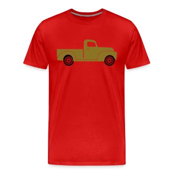 Pick-up - T-shirt bio Premium Homme - rouge - Devant - Damien (186cm)