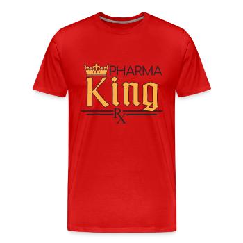 Pharmacie | Roi de l’industrie pharmaceutique - T-shirt bio Premium Homme - rouge - Devant - Damien (186cm)
