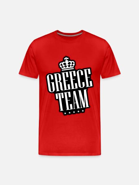 Greece Team - Men's Premium Organic T-Shirt - red