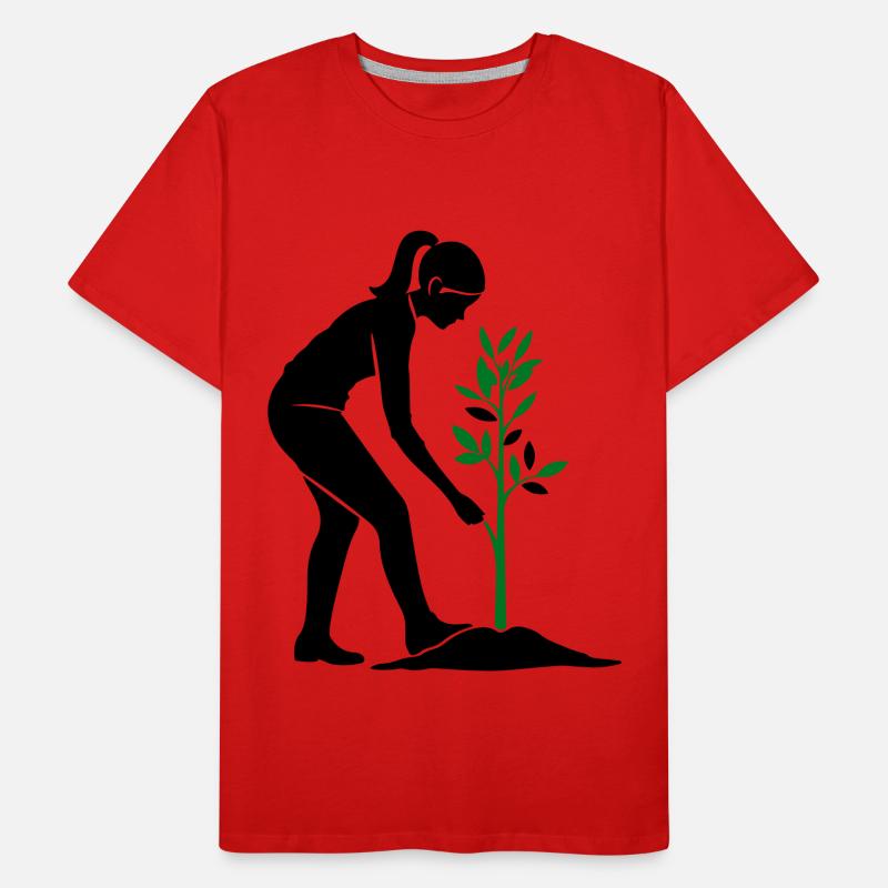 Tree Plants Nature Conservation Men's Premium Organic T-Shirt