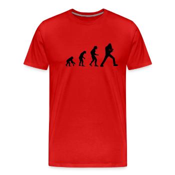 guitare evolution e-guitare e-rock metal - T-shirt bio Premium Homme - rouge - Devant - Damien (186cm)