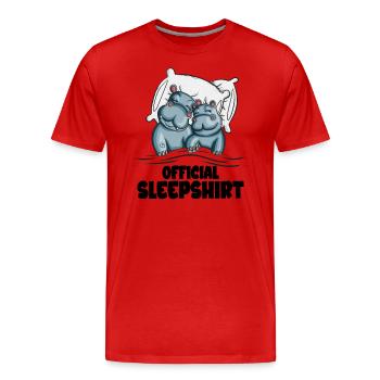 Hippo Fan Kids Hippo Outfit Hippo Horse Costume - Men's Premium Organic T-Shirt - red - Front - Damien (186cm)