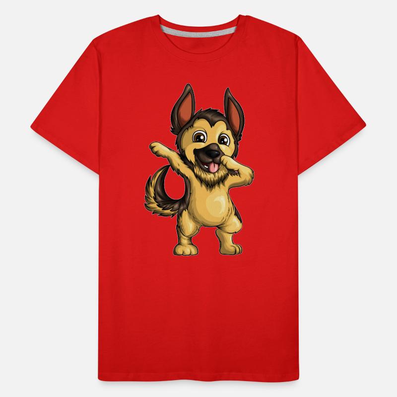 Belgian German Shepherd dances dab dabbing Men's Premium Organic T-Shirt