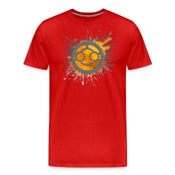 Fahrrad Mountainbike MTB Geschenk, Geschenkidee - Männer Premium Bio T-Shirt - Rot - Vorne - Damien (186cm)