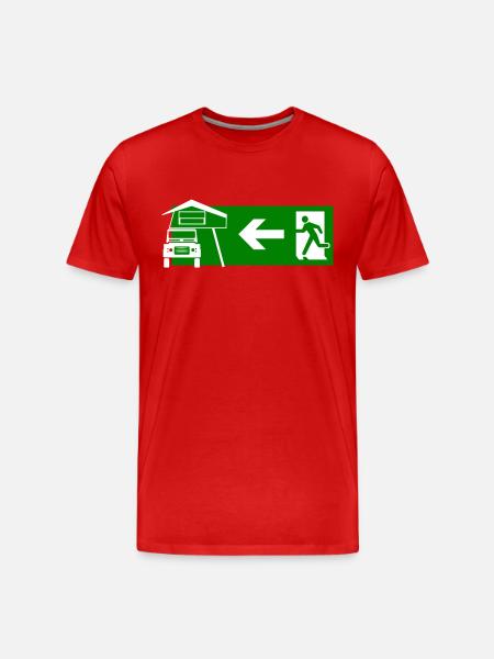 Dachzelt Exit - Männer Premium Bio T-Shirt - Rot