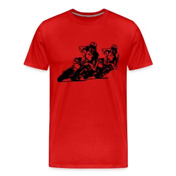 Supermoto - Männer Premium Bio T-Shirt - Rot - Vorne - Damien (186cm)