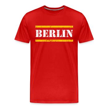 Berlin - T-shirt bio Premium Homme - rouge - Devant - Damien (186cm)