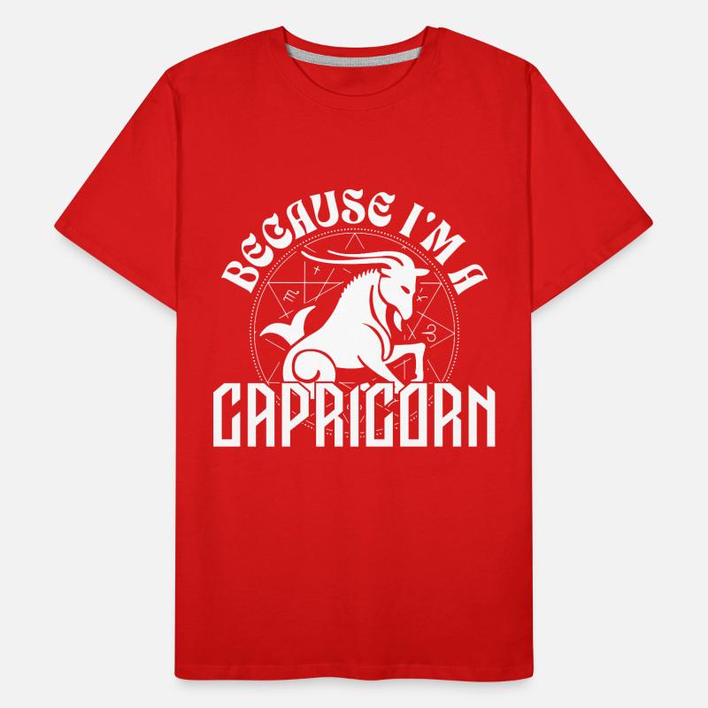 Weil ich ein Steinbock bin - Sternzeichen Männer Premium Bio T-Shirt