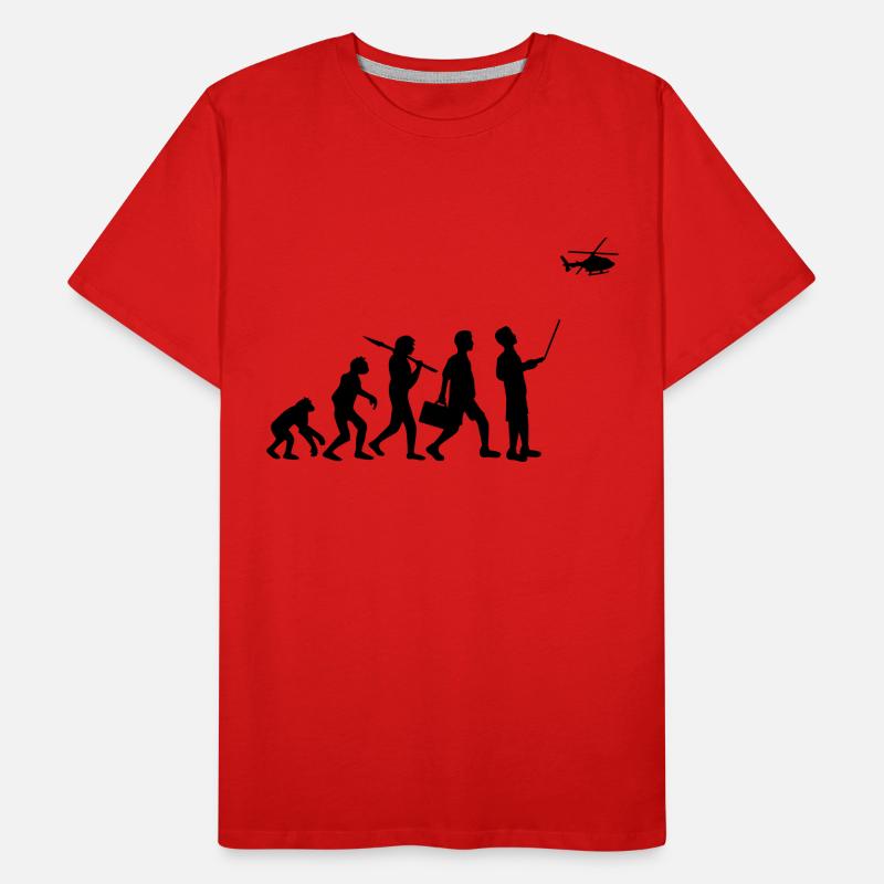 Hélicoptère modèle Evolution distance contrôlée T-shirt bio Premium Homme