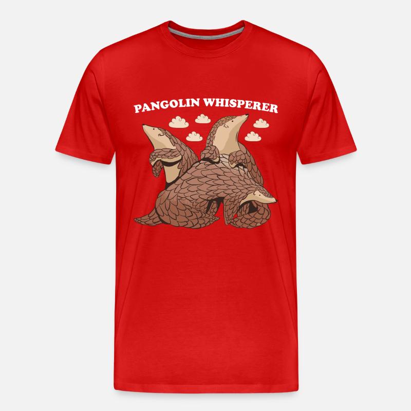 Pangolin Whisperer Pangolin - Männer Premium Bio T-Shirt - Rot