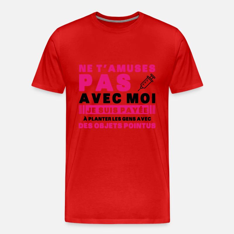 Krankenschwester Humor Geschenkidee Bluttest - Männer Premium Bio T-Shirt - Rot