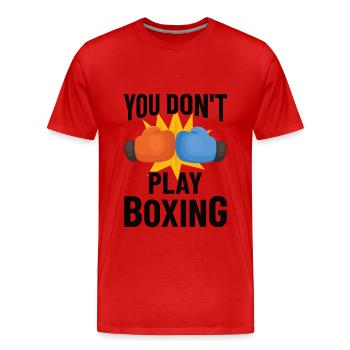 Boxing Fighter, Boxing, Boxing Gift Idea - Men's Premium Organic T-Shirt - red - Front - Damien (186cm)