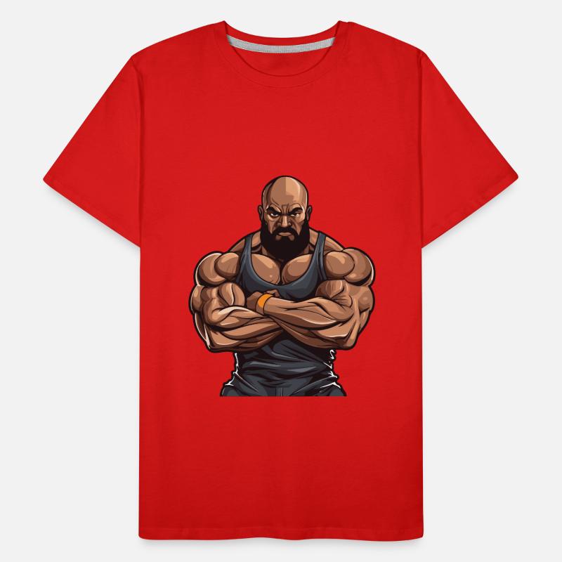 Workout Bodybuilder Muscles Men's Premium Organic T-Shirt