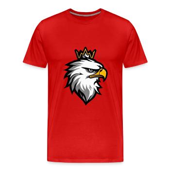 Eagle Head Crown - Men's Premium Organic T-Shirt - red - Front - Damien (186cm)